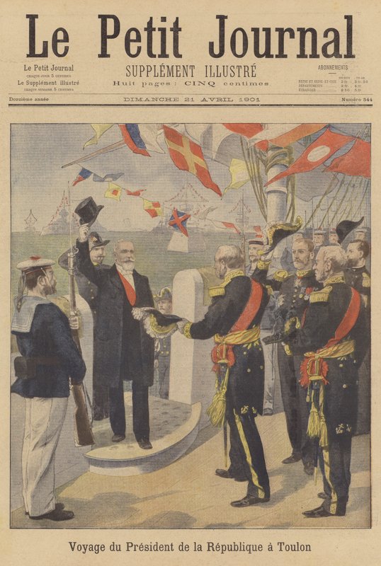 Präsident Loubet von Frankreich besucht Toulon von French School
