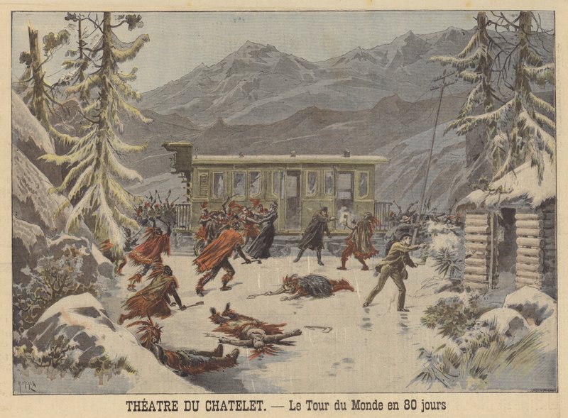 Aufführung von In 80 Tagen um die Welt im Théâtre du Châtelet von French School