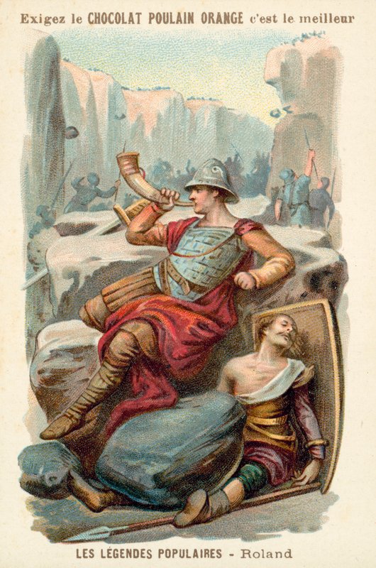 Der Tod Rolands bei Roncevaux, 778 von French School