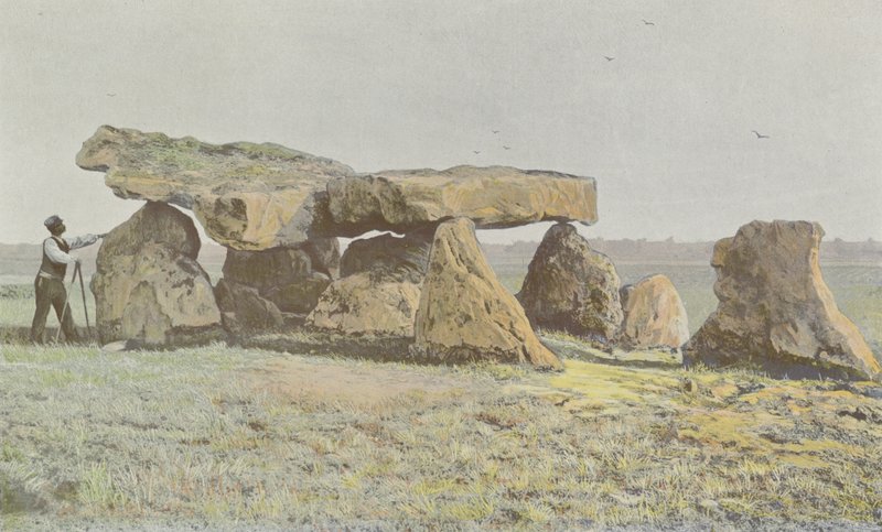 Arcay, Dolmen von Rochebillaude, Seitenansicht S von French Photographer