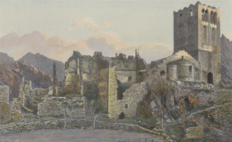 Casteil, Ruinen des alten Klosters St-Martin-du-Canigou von French Photographer