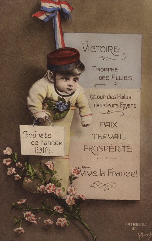 Französische Neujahrskarte, 1916 von French Photographer