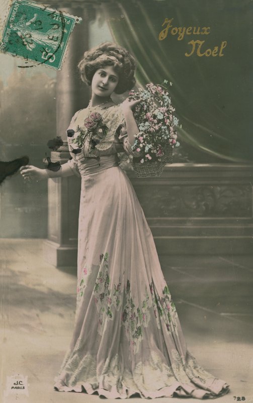Joyeux Noel. Postkarte gesendet im Jahr 1913 von French Photographer