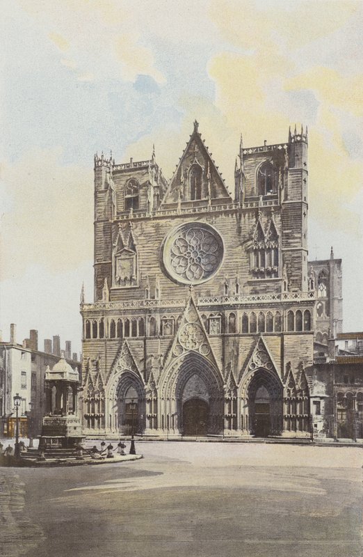 Lyon, Kathedrale St-Jean, Westfassade von French Photographer