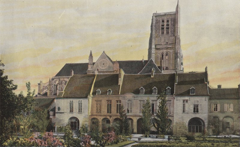 Meaux, Kathedrale, Nordfassade und Bischofssitz von French Photographer