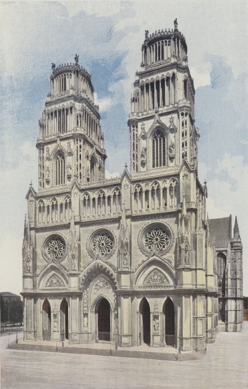 Orléans, Kathedrale Sainte-Croix, Westfassade von French Photographer