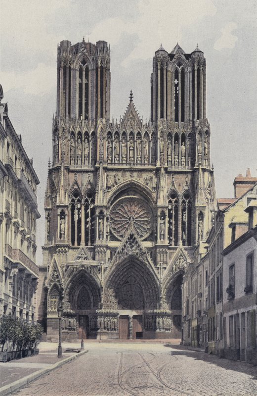Reims, Kathedrale, Fassade W von French Photographer