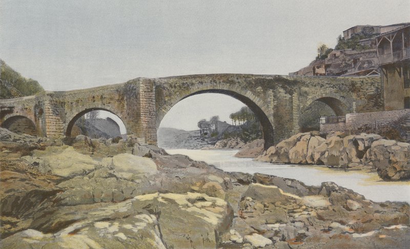 Saint-Lizier-de-Couserans, Brücke über den Salat von French Photographer