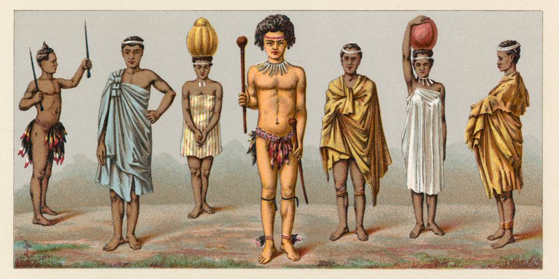 Afrikanische Tracht von French School