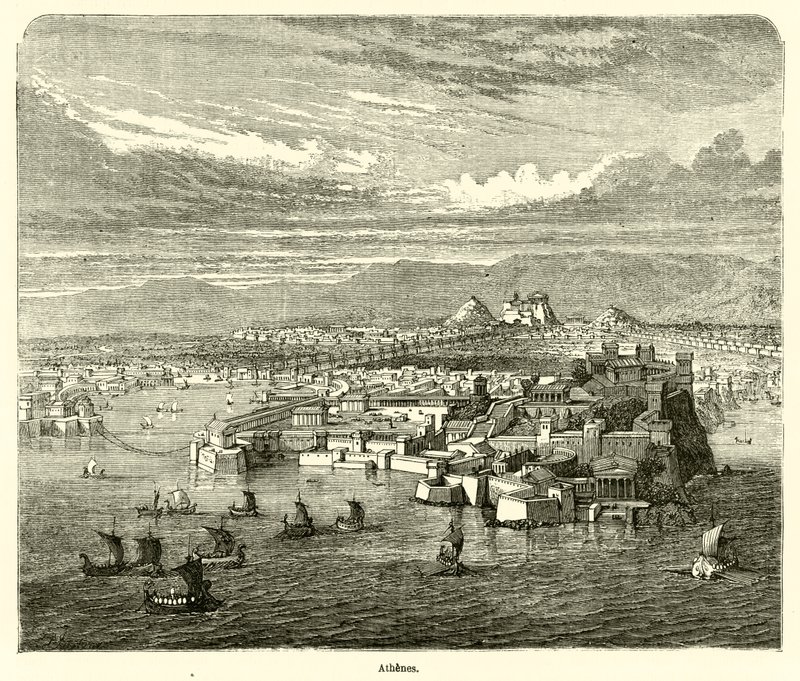 Athen (Gravur) von French School