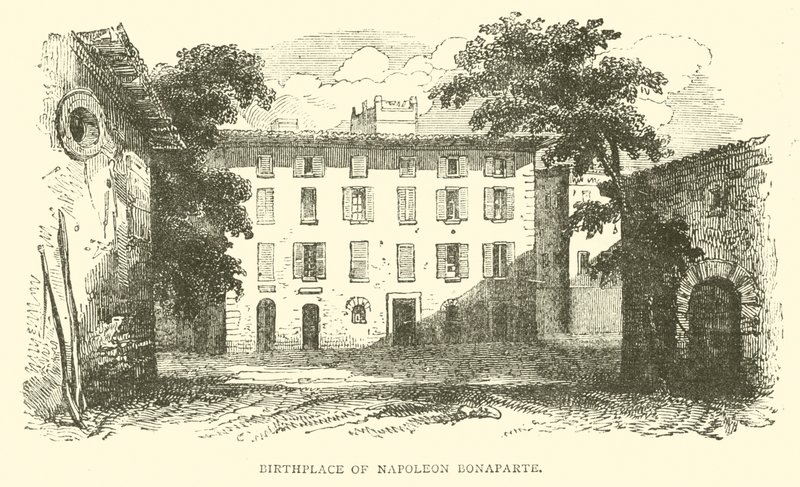 Geburtsort von Napoleon Bonaparte (Stich) von French School