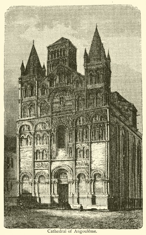 Kathedrale von Angoulême (Gravur) von French School