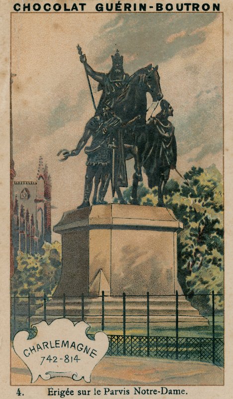 Karl der Große, 742-814, errichtet auf dem Parvis Notre-Dame von French School
