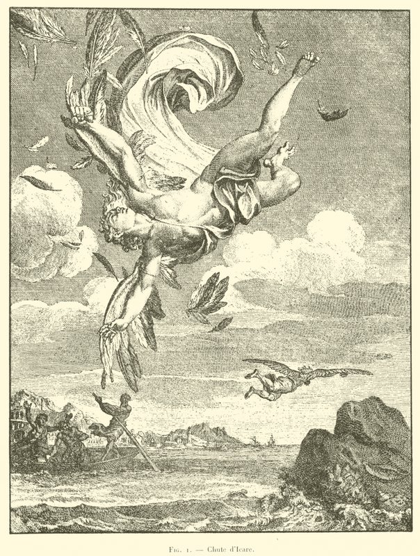 Sturz des Ikarus (Gravur) von French School