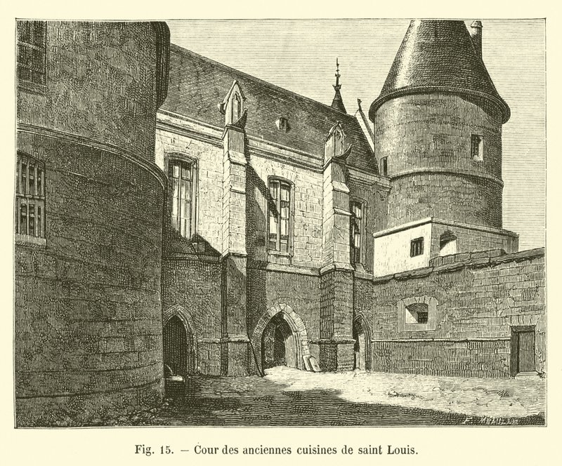 Hof der alten Küchen von Saint Louis von French School