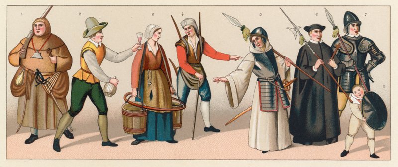 Frankreich XVI. Jahrhundert Kostüm von French School
