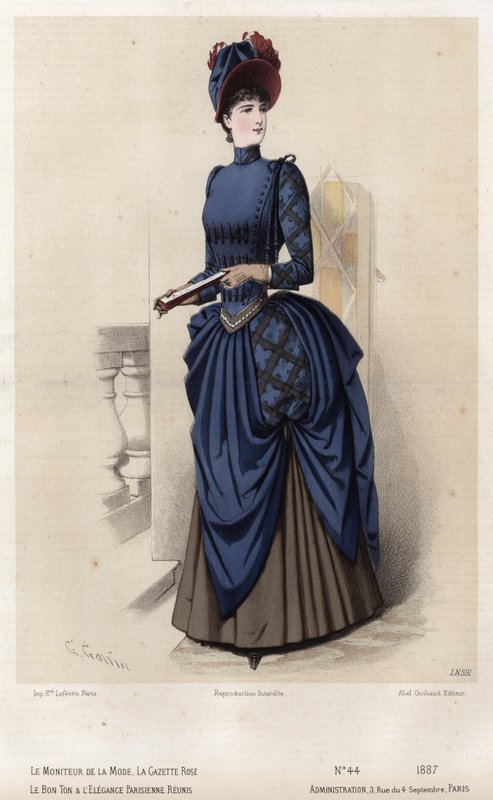 Französische Modeplatte, späte 19. Jahrhundert von French School