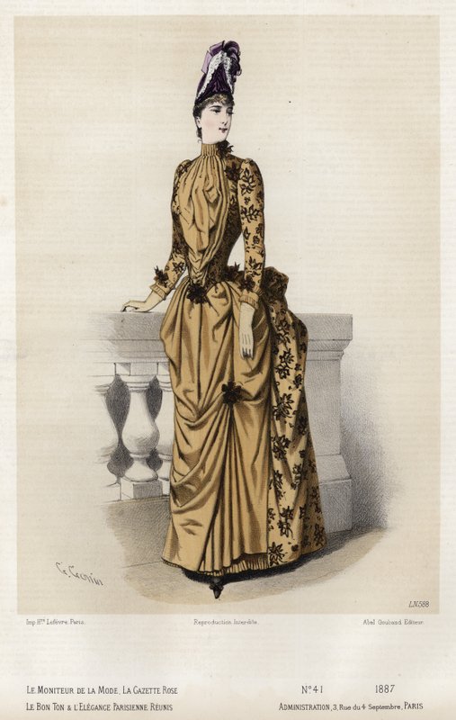 Französische Modeplatte, späte 19. Jahrhundert von French School