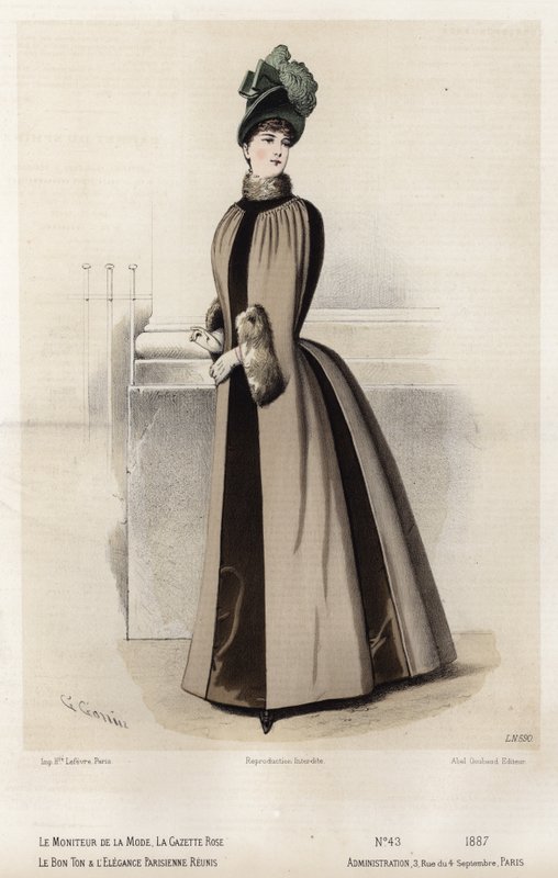 Französische Modeplatte, späte 19. Jahrhundert von French School