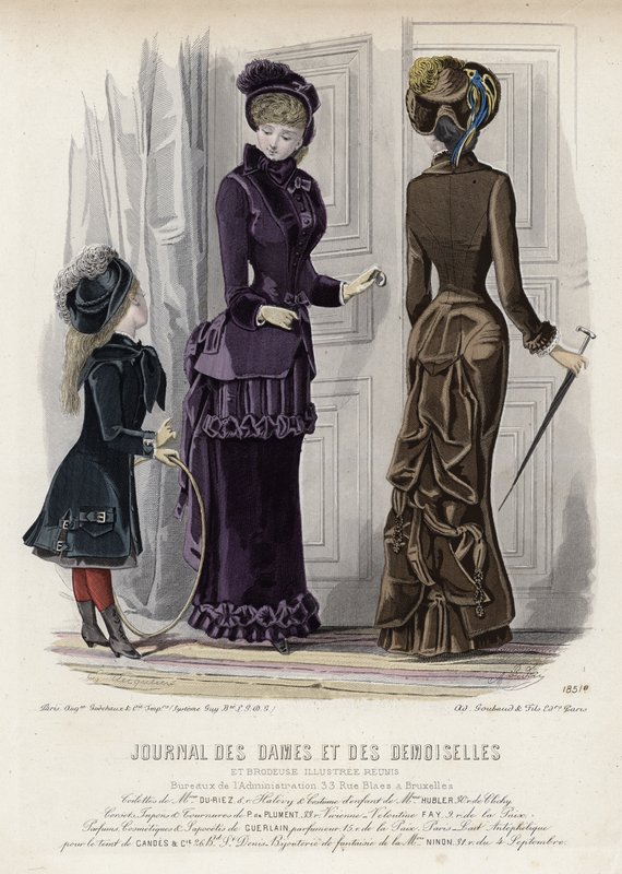 Französische Modeplatte, späte 19. Jahrhundert von French School