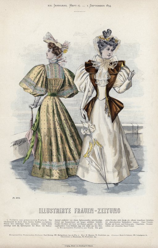 Französische Modeplatte, späte 19. Jahrhundert von French School