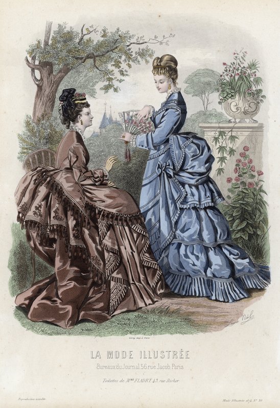 Französische Modeplatte, späte 19. Jahrhundert von French School