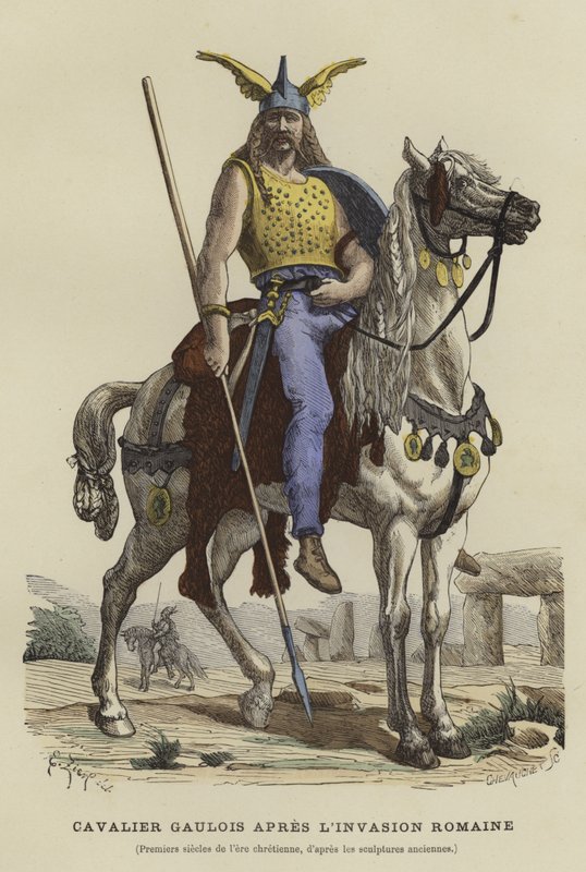 Gallischer Kavallerist nach der römischen Invasion von French School
