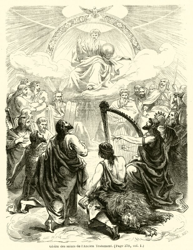 Ruhm der Heiligen des Alten Testaments (Gravur) von French School