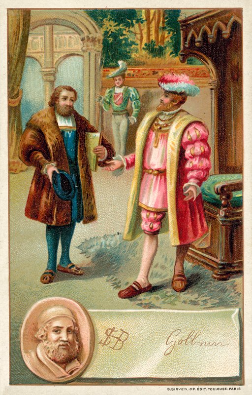 Hans Holbein mit König Heinrich VIII. von French School