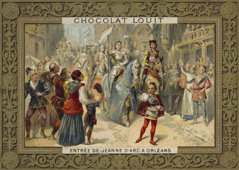 Johanna von Orléans betritt Orléans, 1429 von French School