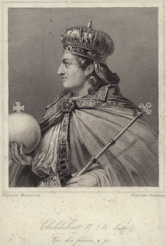 König Childebert II. von Austrasien von French School