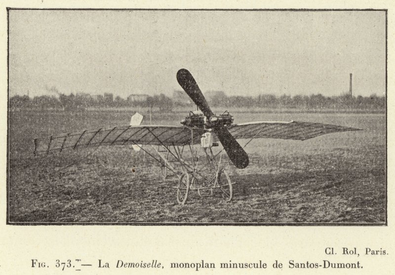 La Demoiselle, winziges Monoplan von Santos-Dumont von French School