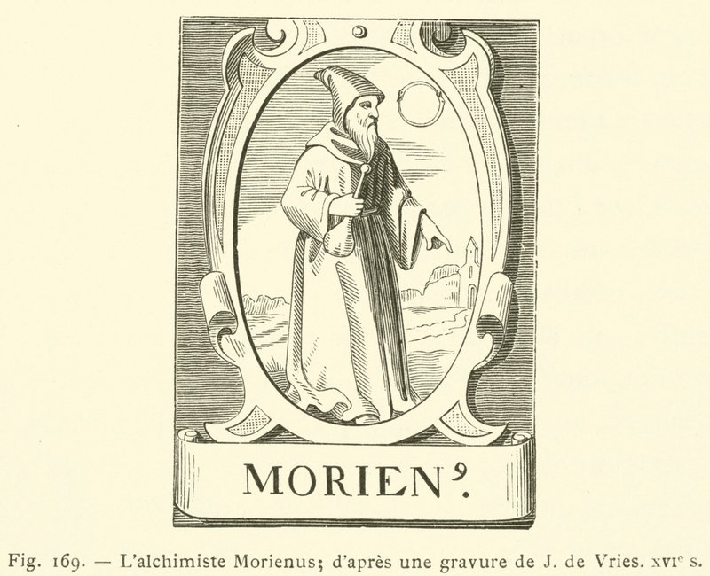 Der Alchemist Morienus von French School