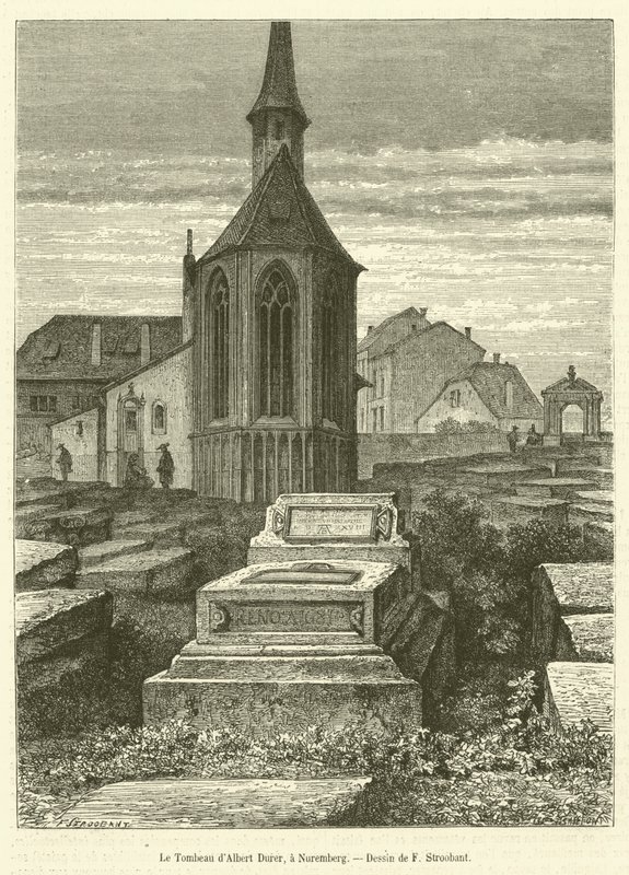 Das Grab von Albrecht Dürer, in Nürnberg von French School