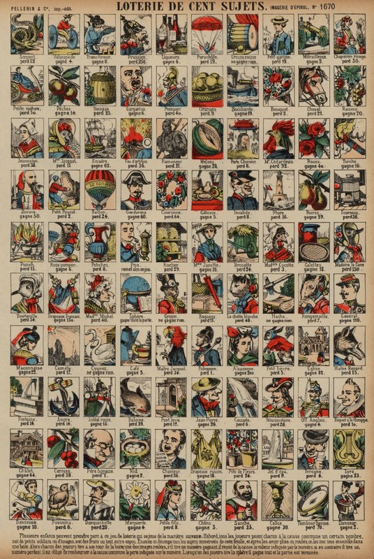 Lotterie von hundert Themen von French School