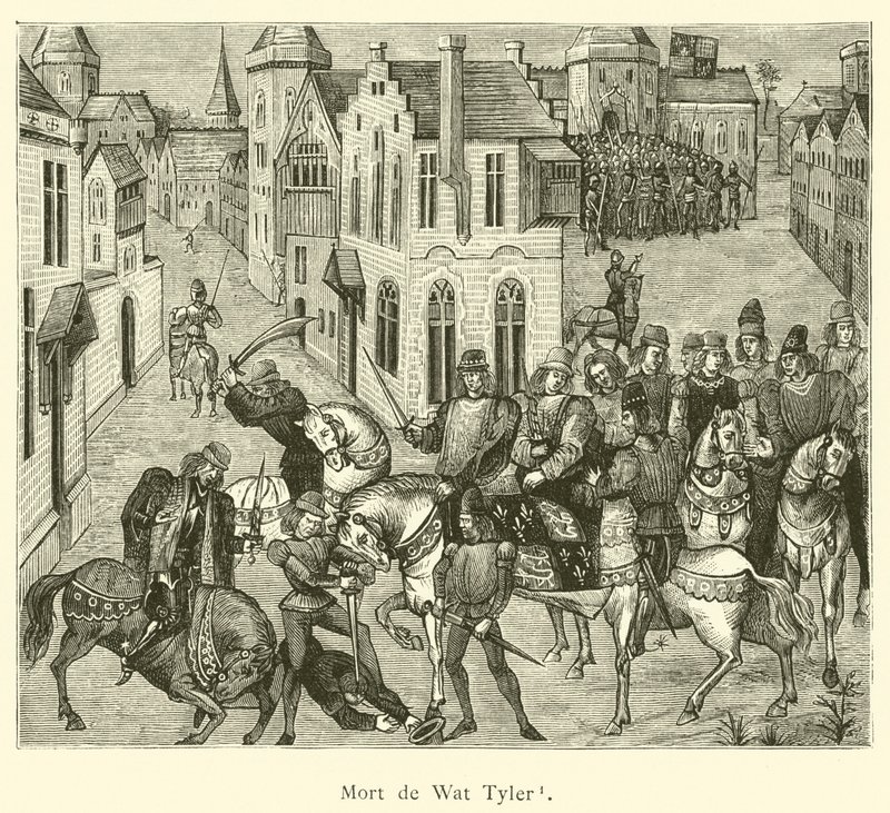 Tod von Wat Tyler (Gravur) von French School