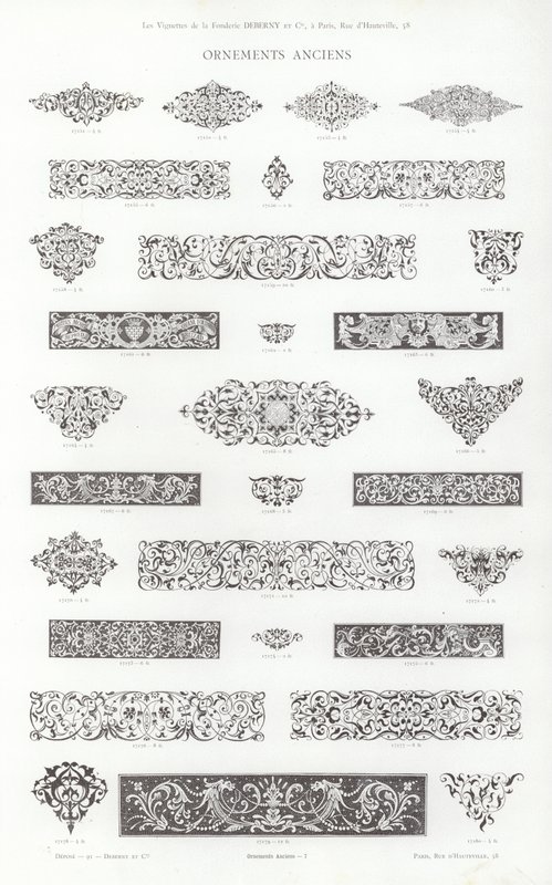 Seite aus Vignettes Typographiques von French School