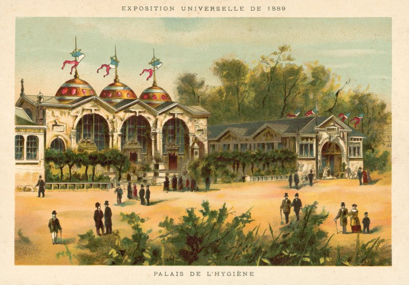Palast der Hygiene, Weltausstellung 1889, Paris von French School