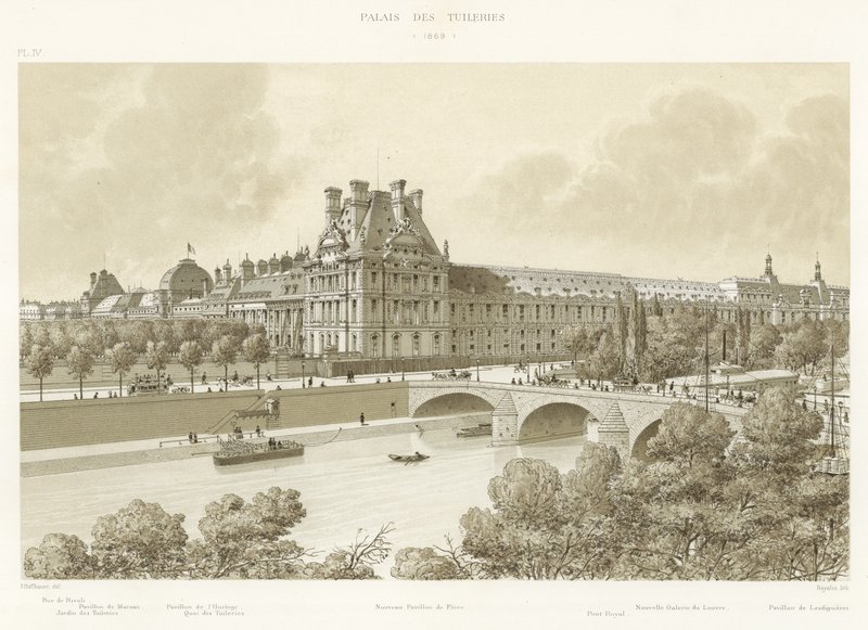 Palais des Tuileries, 1869 von French School