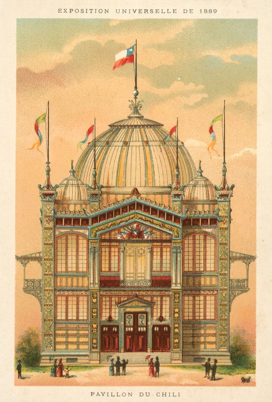 Pavillon von Chile, Weltausstellung 1889, Paris von French School