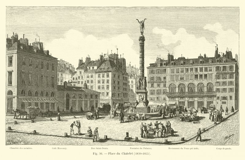 Place du Châtelet, 1820-1855 von French School