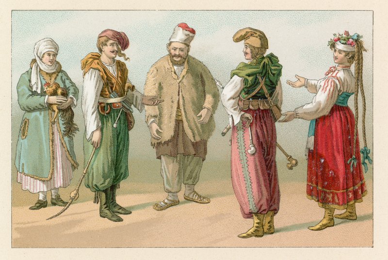 Polnische Tracht von French School
