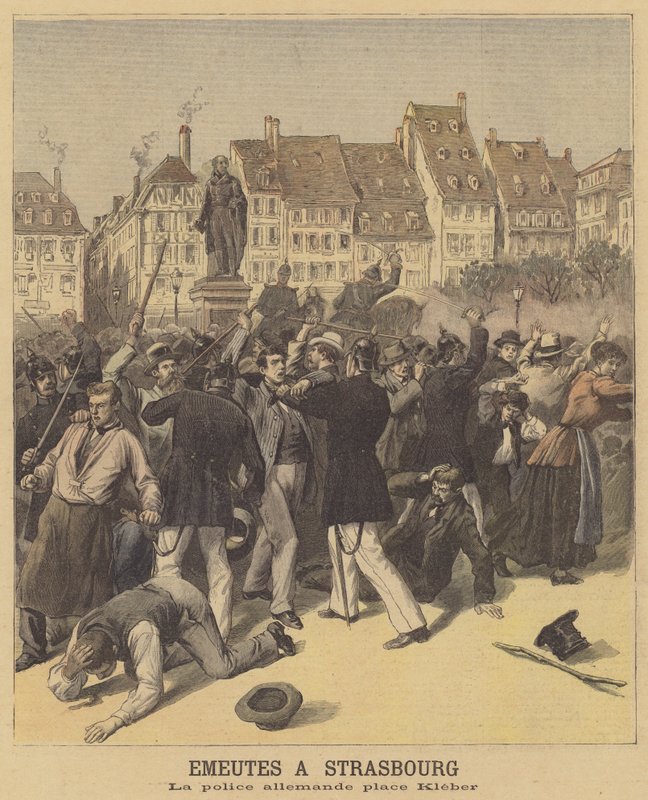 Unruhen in Straßburg von French School