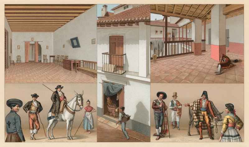 Spanische Tracht von French School