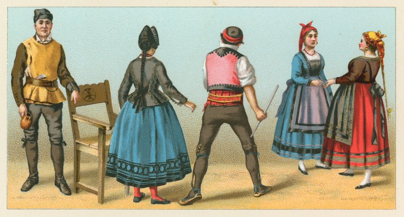 Spanische Tracht von French School