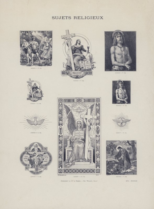 Religiöse Themen (Gravur) von French School