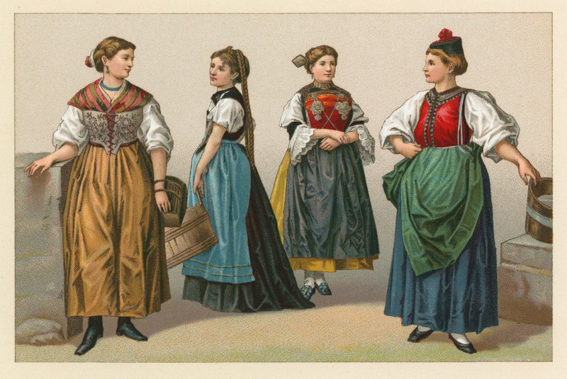Schweizer Tracht von French School