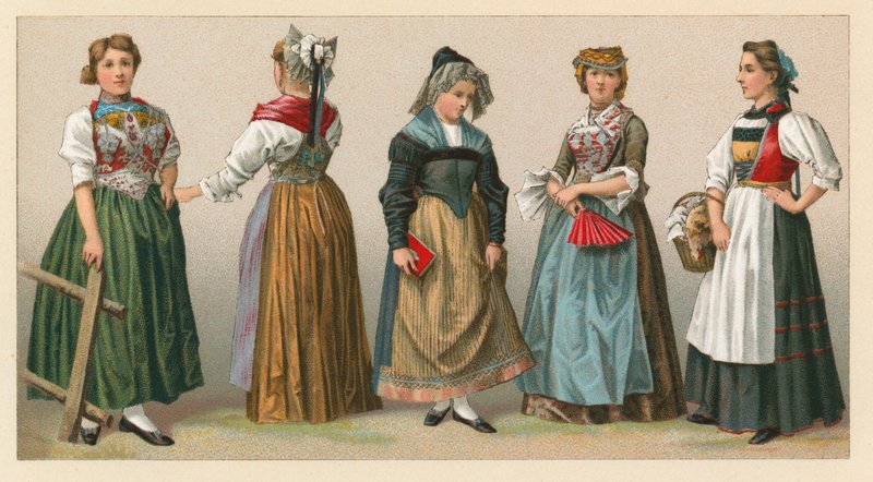 Schweizer Tracht von French School
