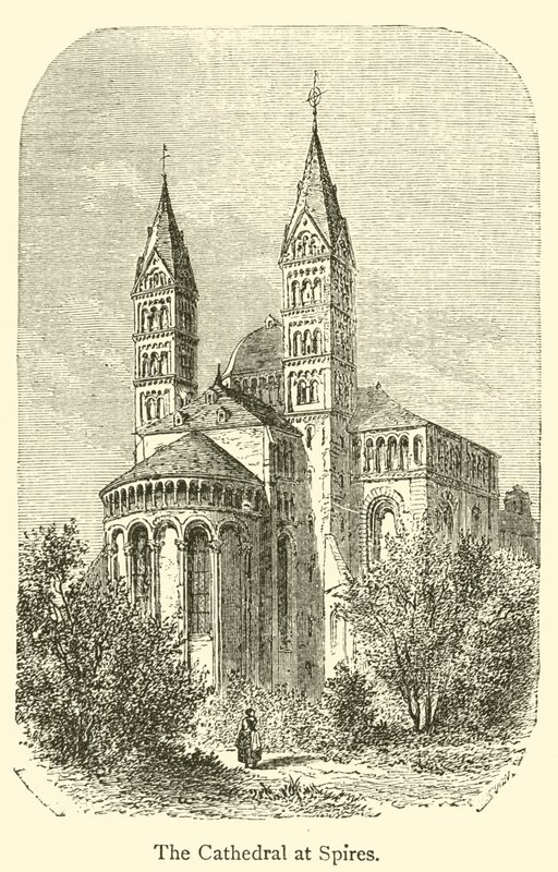 Der Dom zu Speyer (Gravur) von French School