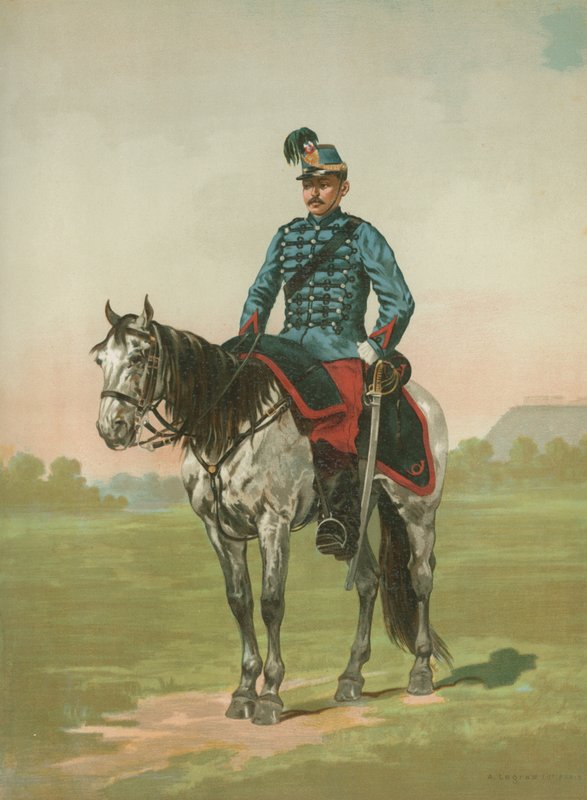 Unbekannter französischer Soldat zu Pferd von French School